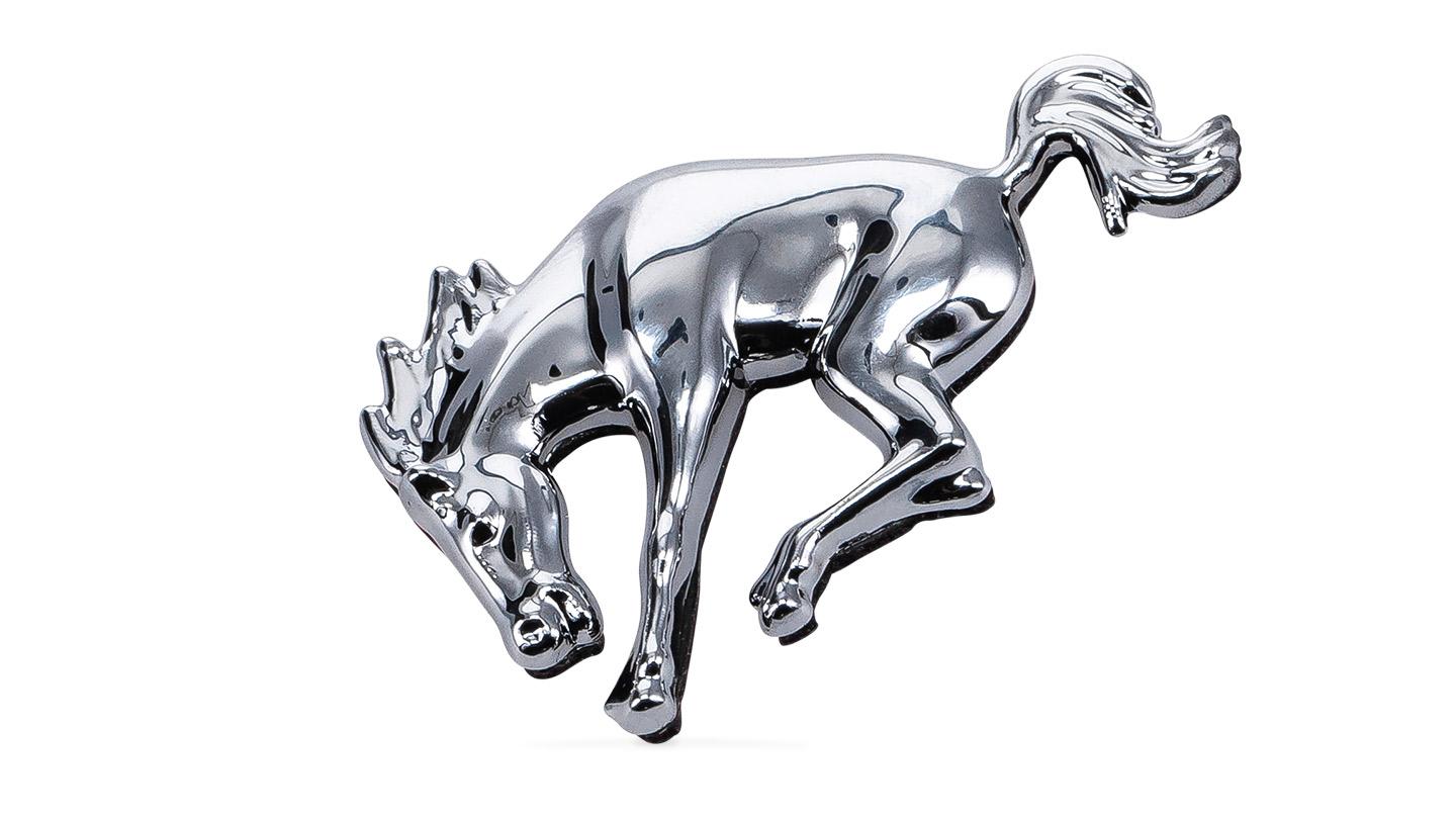 Bronco Script & Horse Emblem Set, Chrome, Adhesive-Backed