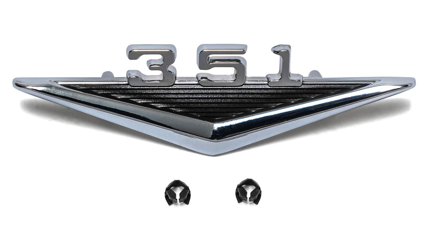 351 Vintage-Style Fender Emblem, 1966-77 Ford Bronco