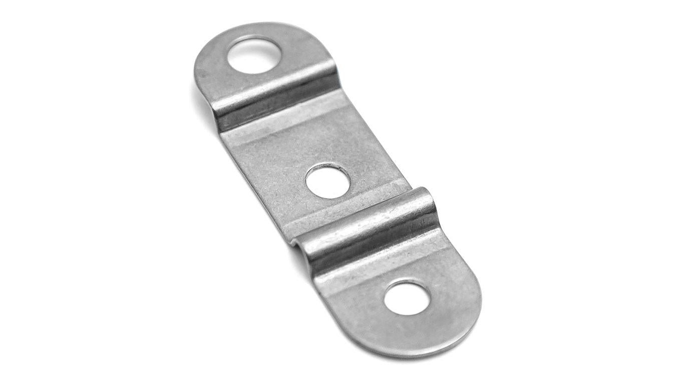 License Plate Bracket Assembly w/Retainer & Spring, Zinc Plated, 1966-77 Ford Bronco