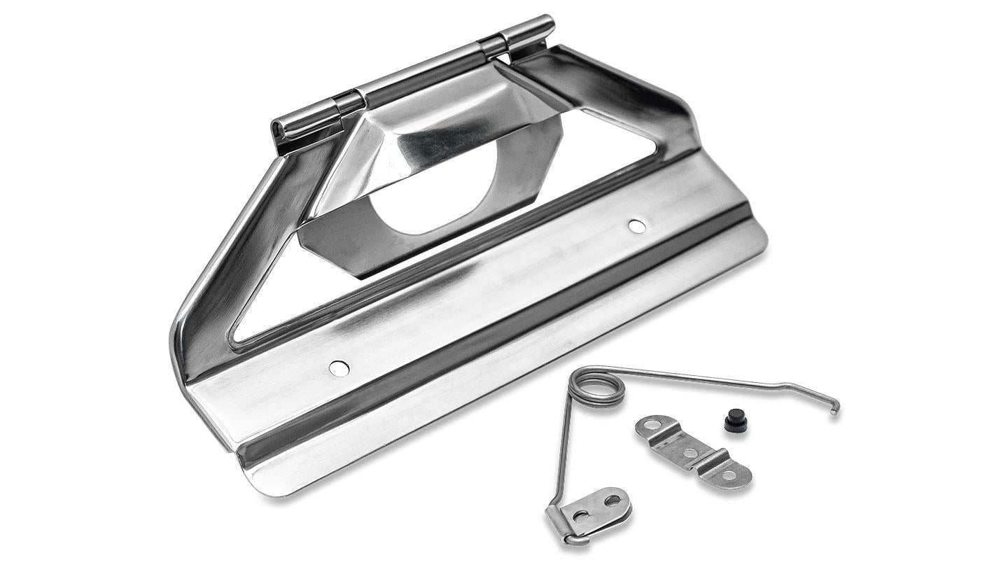 Stainless Steel License Plate Bracket Assembly w/Retainer & Spring