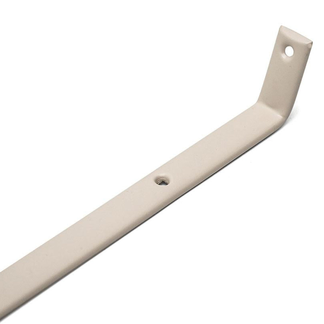 Parchment-colored headliner support bow with OE-style mounting