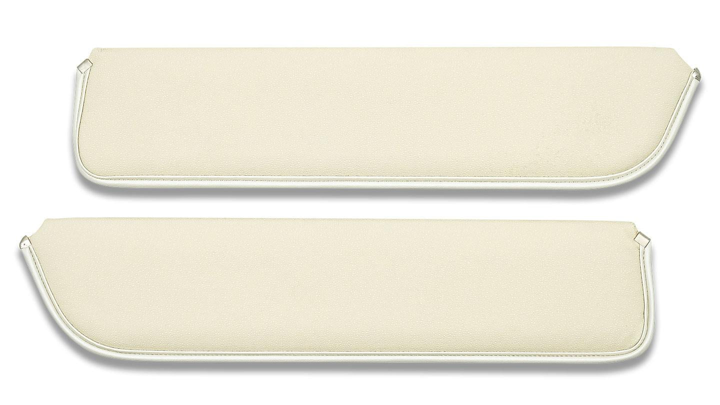 Sunvisors for Electric Wipers - Parchment, OE Moonskin Vinyl, Pair