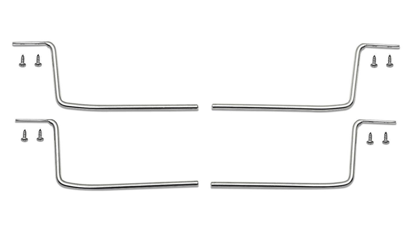 Visor Rods for Vacuum Wipers - Polished Stainless, Set of 4, 1966-68 Ford Bronco