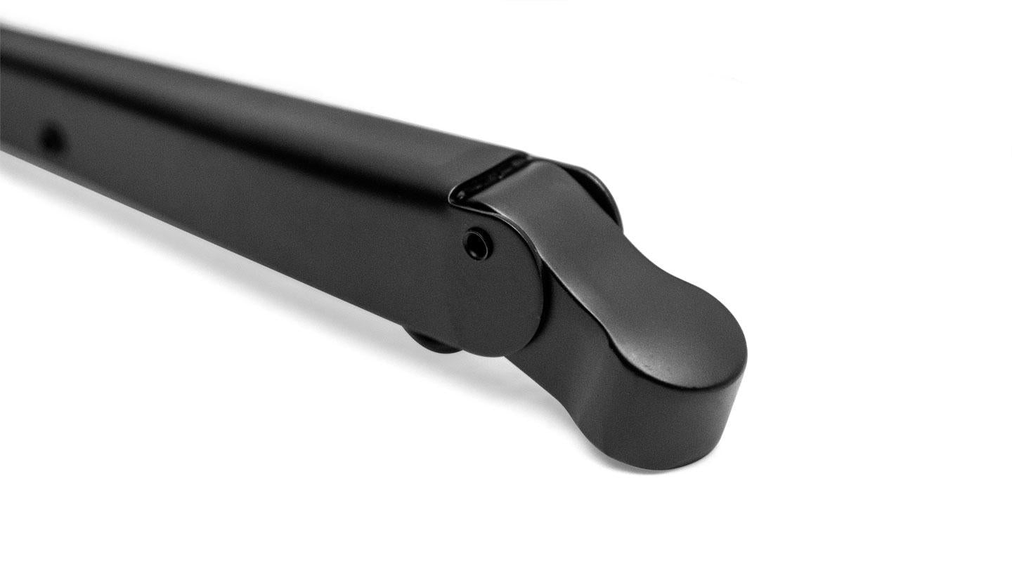 Wiper Arm, Flip Style, Black STAINLESS, Requires Aftermarket Blades