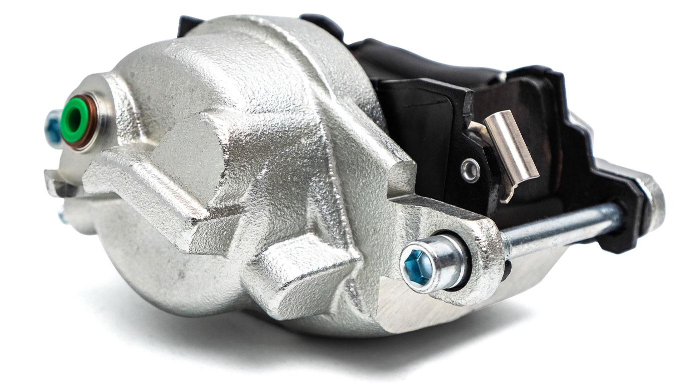 Front Brake Caliper w/Pads for Disc Conversion, Driver Side, 1966-75 Ford Bronco