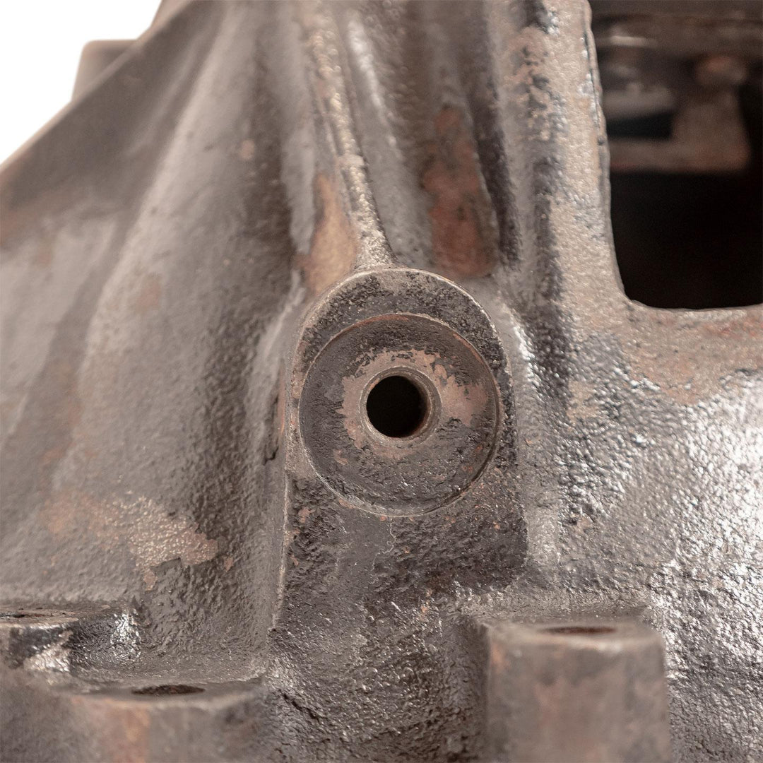 Bronze clutch bellhousing with fork for 1966-77 Ford Bronco, side view