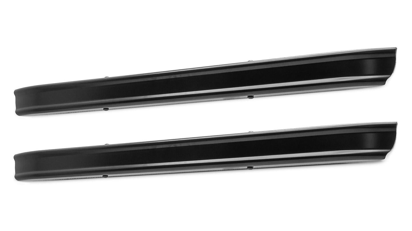 Bumpers - Stock, Black w/Hardware, Pair, 1966-77 Ford Bronco