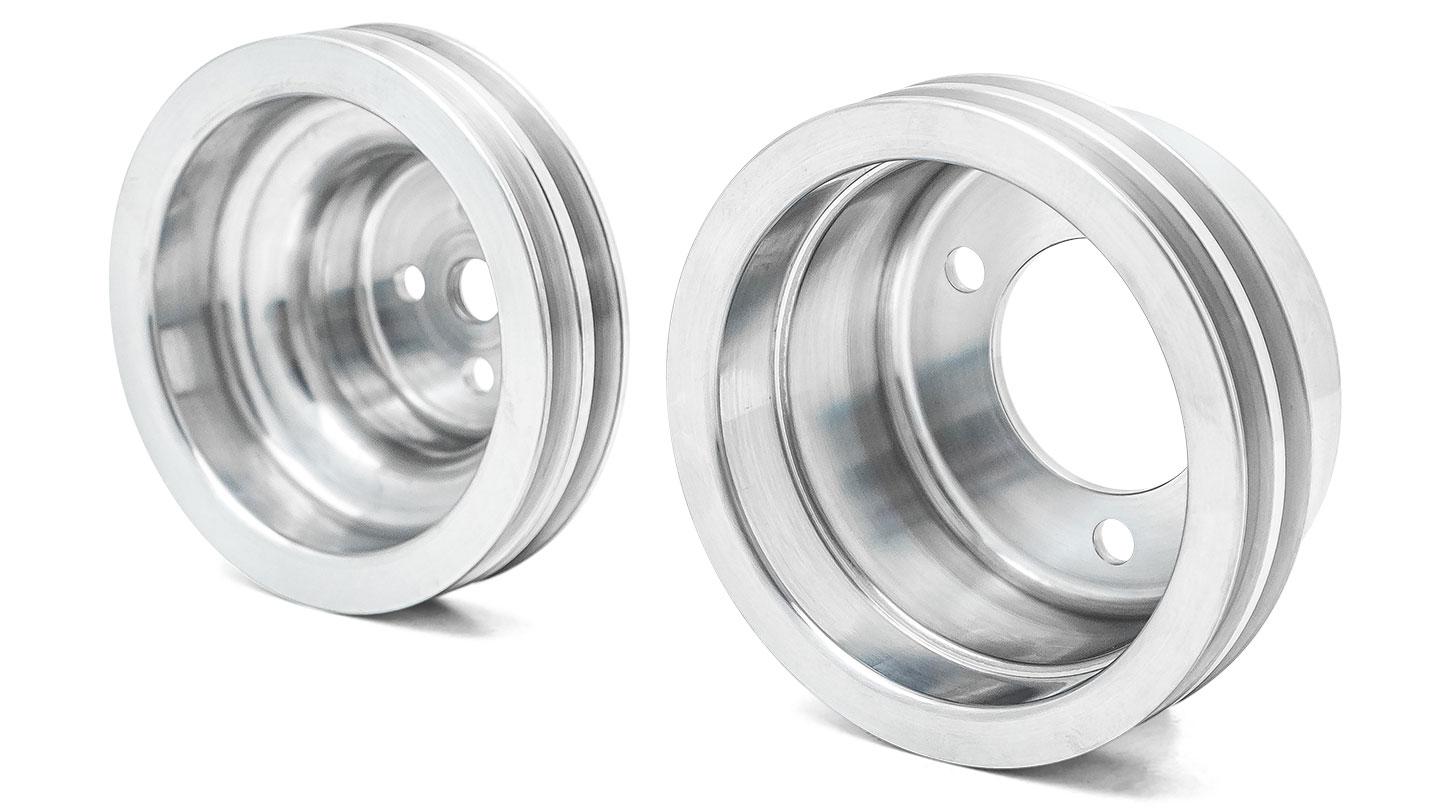 Billet Aluminum Water Pump & Crankshaft Pulley Set, 1966-77 Ford Bronco