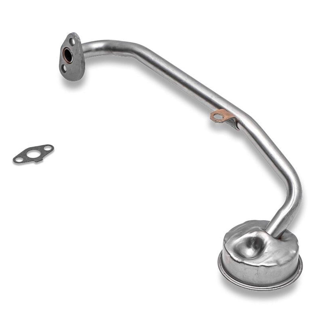 Steel oil pan with mounting hardware for classic Ford Bronco, side view