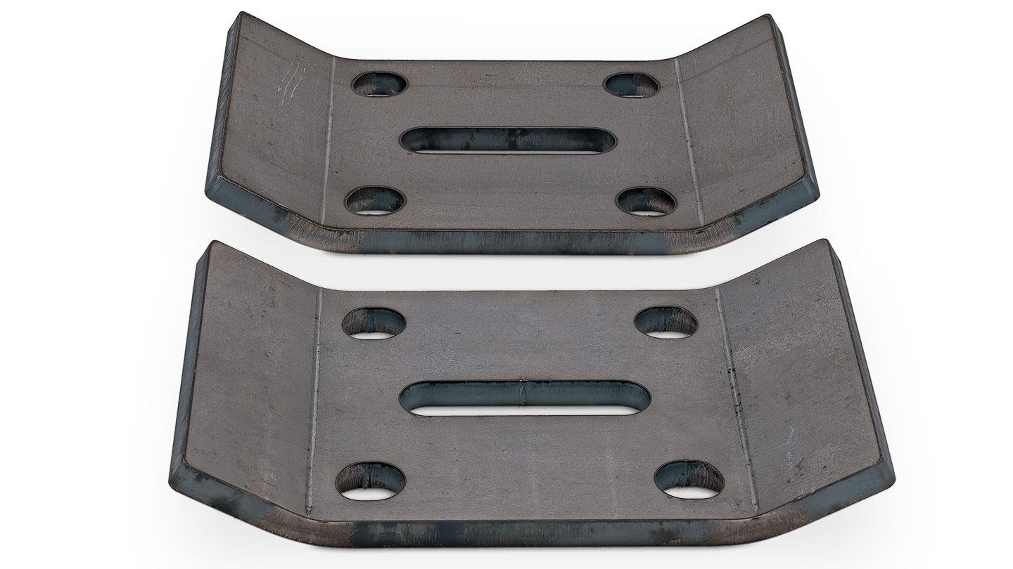 Leaf Spring U-Bolt Retainer Plates, Heavy Duty, Pair, 1966-77 Ford Bronco