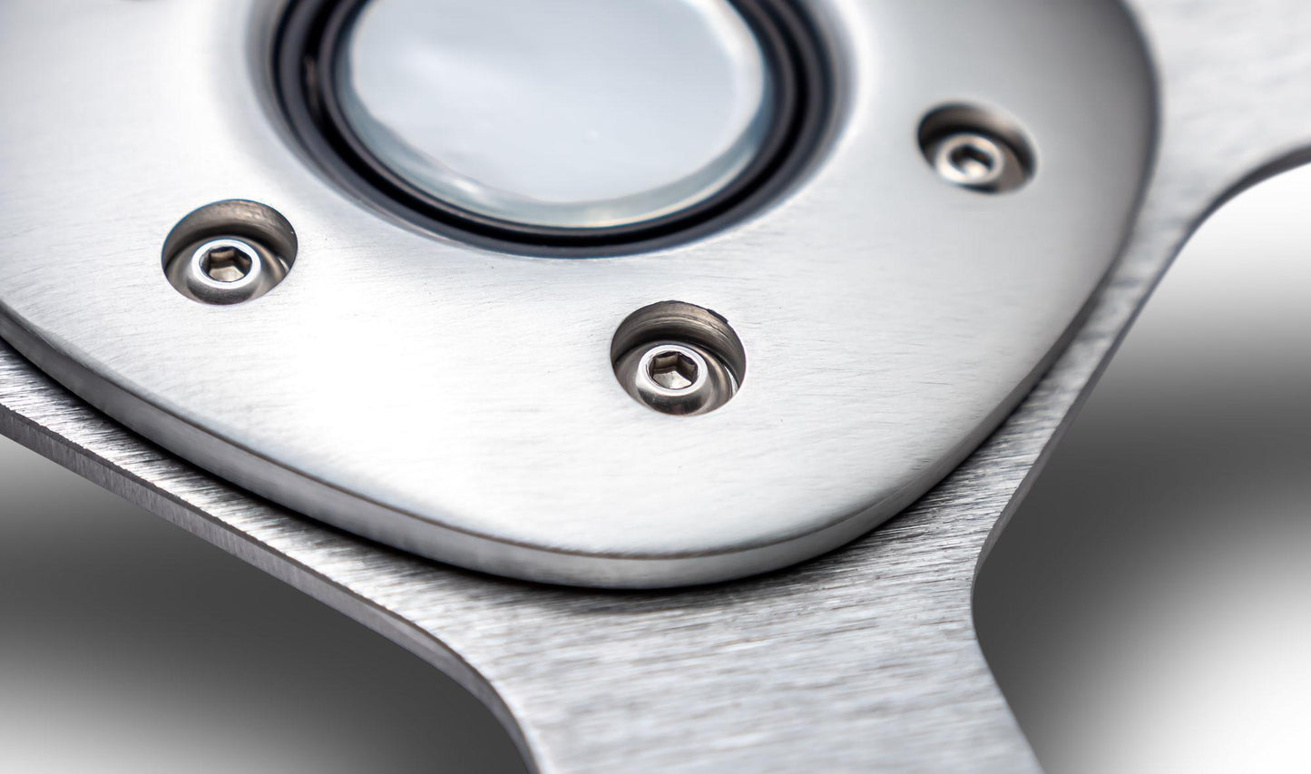 Silver Steering Wheel w/Black Leather Wrap