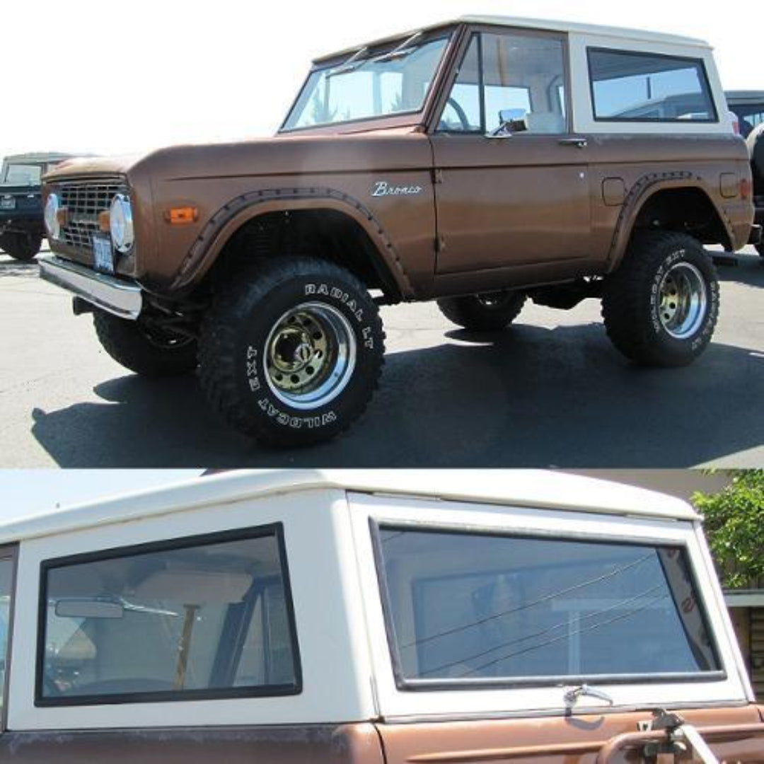 Bronze-tinted hardtop side window for classic Ford Bronco, side view