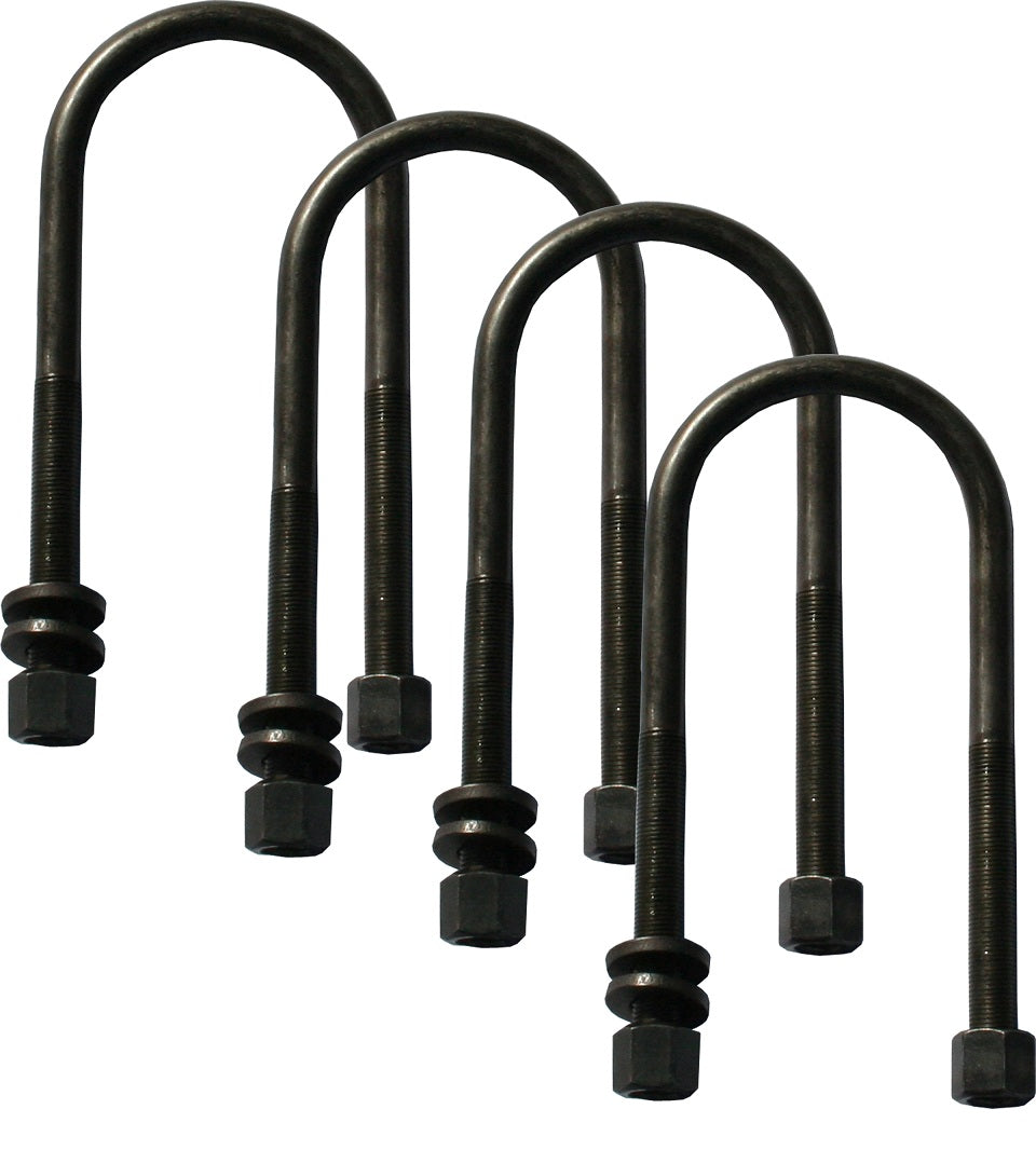U-Bolts Standard Length, 1/2 inch, Set of 4