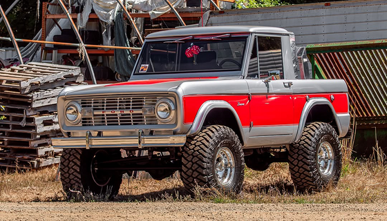 Classic Off-Road Truck On Muddy Trail