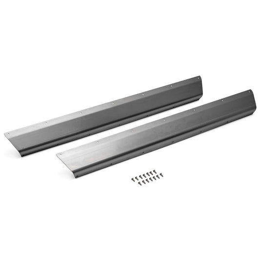 Black steel rocker panel covers for classic Ford Bronco, side view