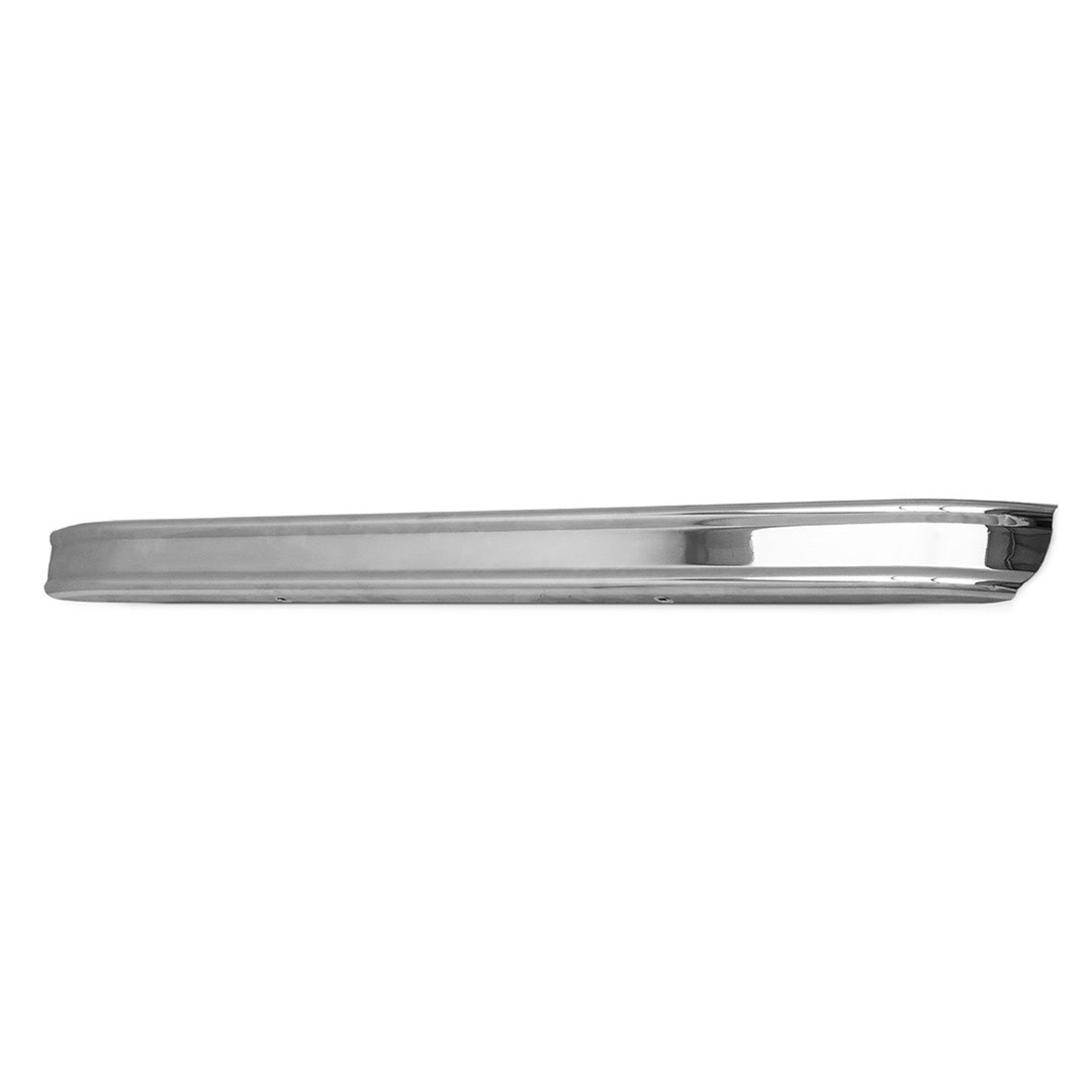 Stock Chrome Bumper, Front or Rear Smooth Without Hole for Bumperettes, 1966-77 Ford Bronco