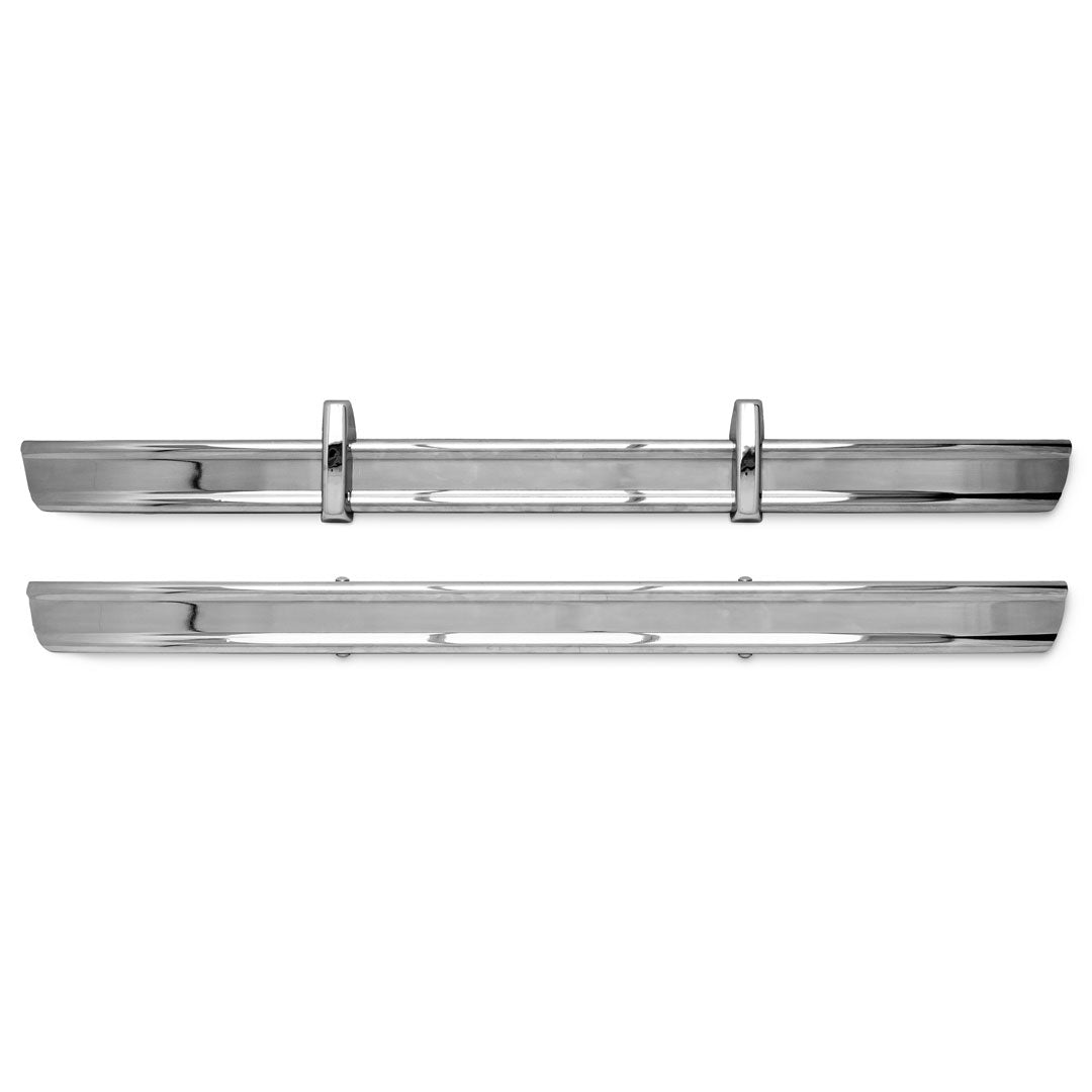 Stock Chrome Bumpers w/Bumperettes and Bolts, 1966-77 Ford Bronco