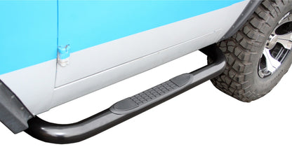 Black Nerf Bars w/Step, 3 inch Dia, 66-77 Ford Bronco