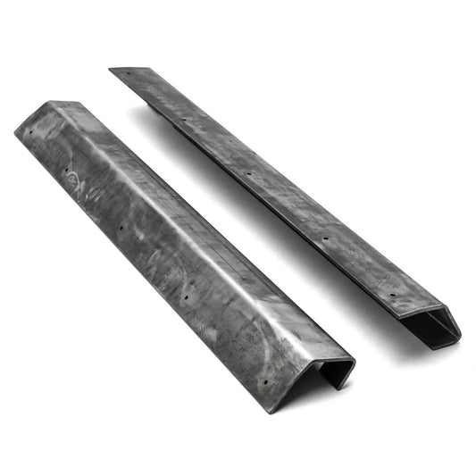 Black metal rock sliders for classic Ford Bronco, side view