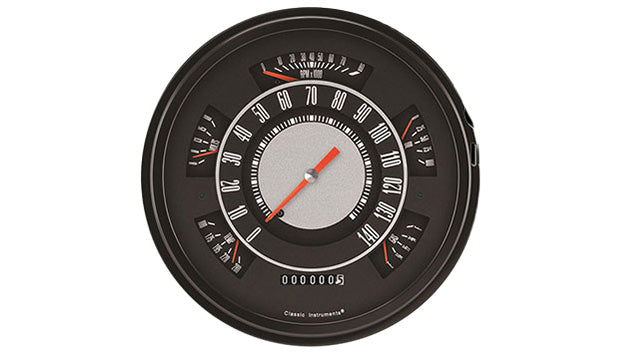 Classic Instruments Gauge Cluster, OE Style Face, 1966-77 Ford Bronco