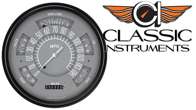 66-77 Ford Bronco Classic Instruments Gray Cluster