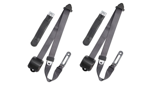 Black 3-point Shoulder Seat Belts, 1966-77 Ford Bronco