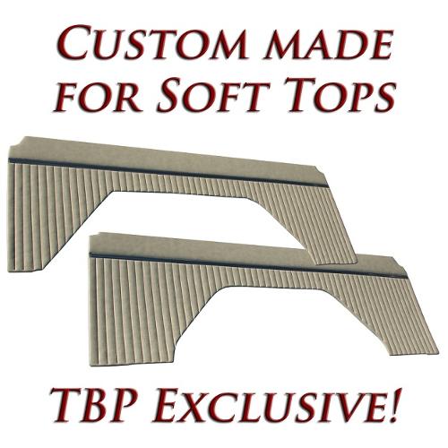 Parchment Vinyl Quarter Panel Inserts for Soft Top, 66-76 Ford Bronco