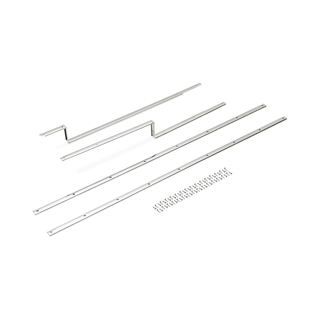 Carpet Hold Down Strips, Set of 4, 1966-77 Ford Bronco, Polished or Black