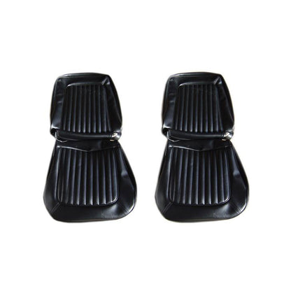 Black Front Bucket Seat Vinyl Upholstery, 1966-77 Ford Bronco