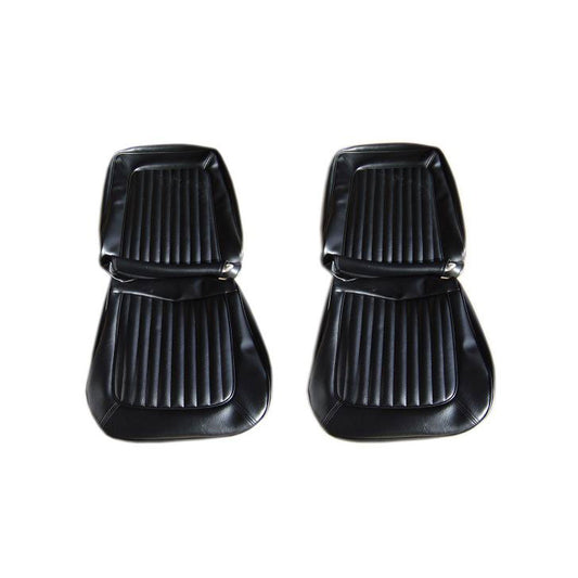 Black Front Bucket Seat Vinyl Upholstery, 1966-77 Ford Bronco