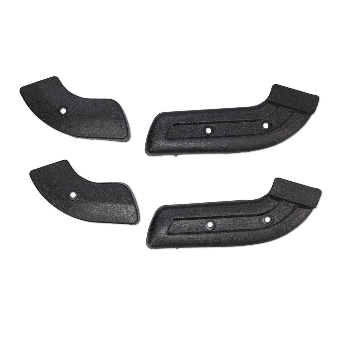 Front Seat Hinge Covers, Black, 1968-77 Ford Bronco