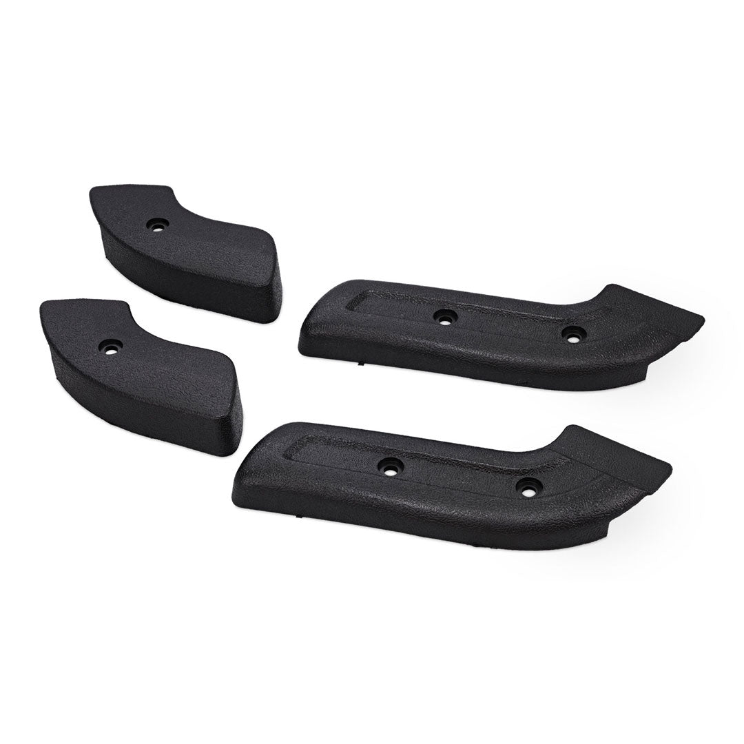 Front Seat Hinge Covers, Black, 1968-77 Ford Bronco