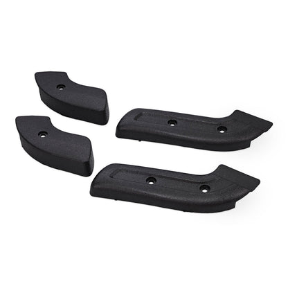 Front Seat Hinge Covers, Black, 1968-77 Ford Bronco