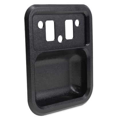 Black steel door cup for classic Ford Bronco, side view
