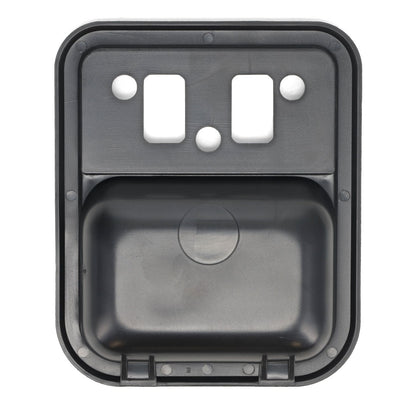 Black steel door cup for classic Ford Bronco, side view