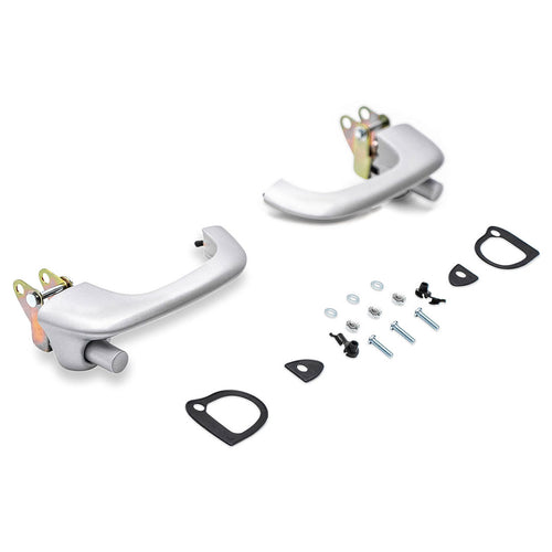 OE Quality Outer Door Handles Satin Finish Pair, 1966-77 Ford Bronco