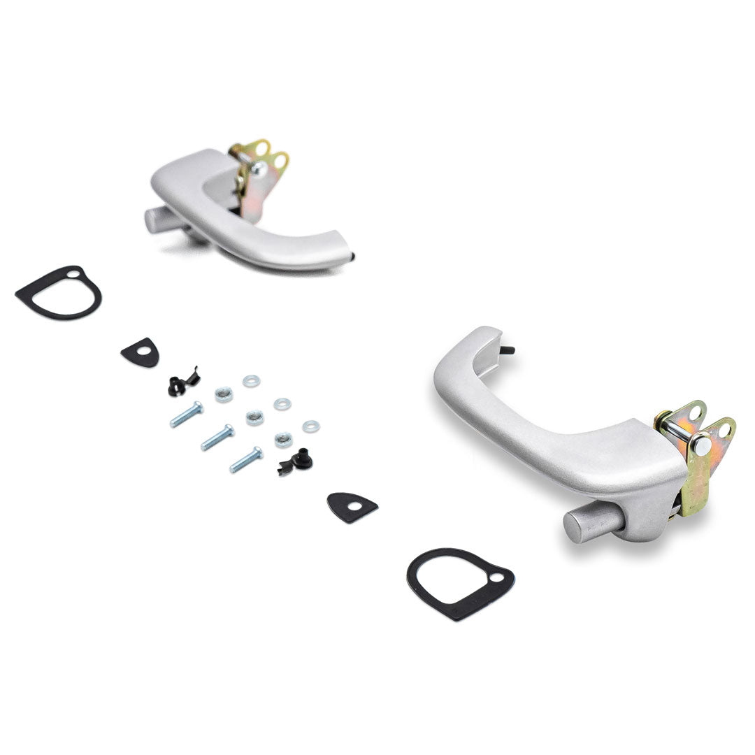 OE Quality Outer Door Handles Satin Finish Pair, 1966-77 Ford Bronco