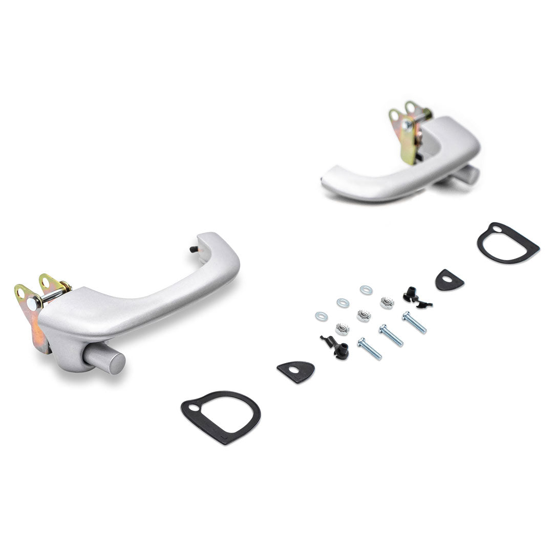 OE Quality Outer Door Handles Satin Finish Pair, 1966-77 Ford Bronco