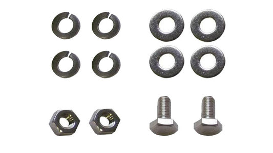Stainless steel mounting brackets with bolts for radiator installation