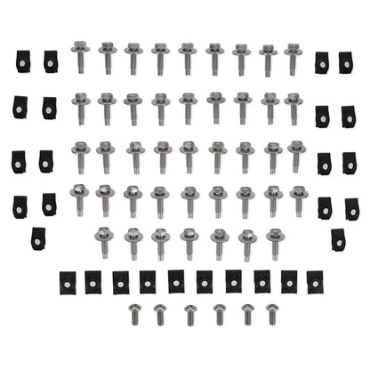 Stainless Fender and Grille Bolt and Clip Kit, 1966-77 Ford Bronco