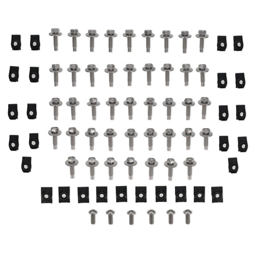 Stainless Fender and Grille Bolt and Clip Kit, 1966-77 Ford Bronco