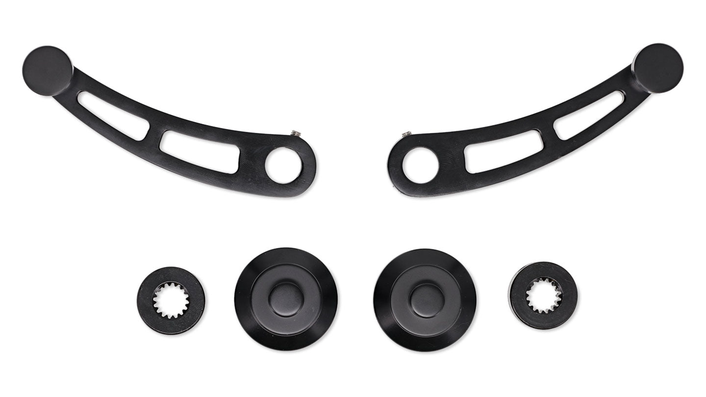 Black Billet Aluminum Window Handles