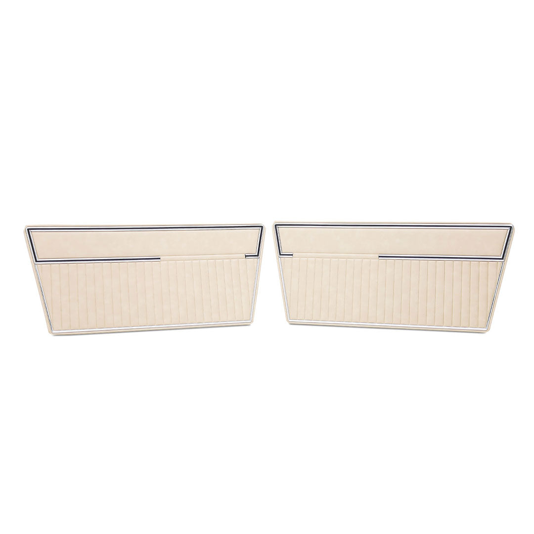 Door Panels, Deluxe, Solid Parchment, Pair, 1968-77 Ford Bronco