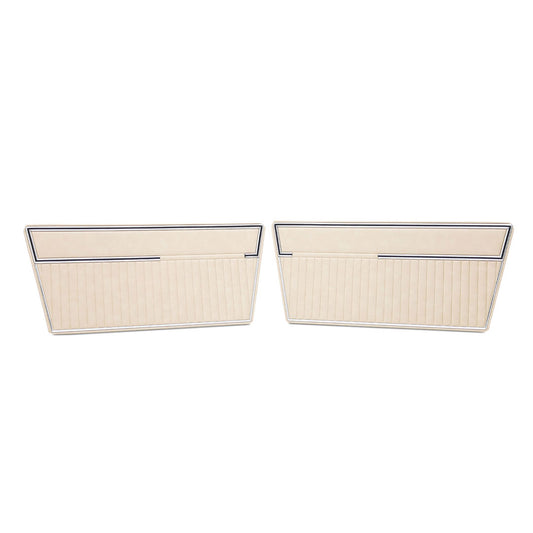 Door Panels, Deluxe, Solid Parchment, Pair, 1968-77 Ford Bronco