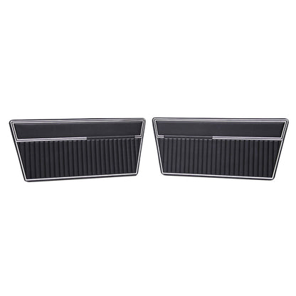Door Panels - Deluxe, Solid Black, Pair, 1968-77 Ford Bronco