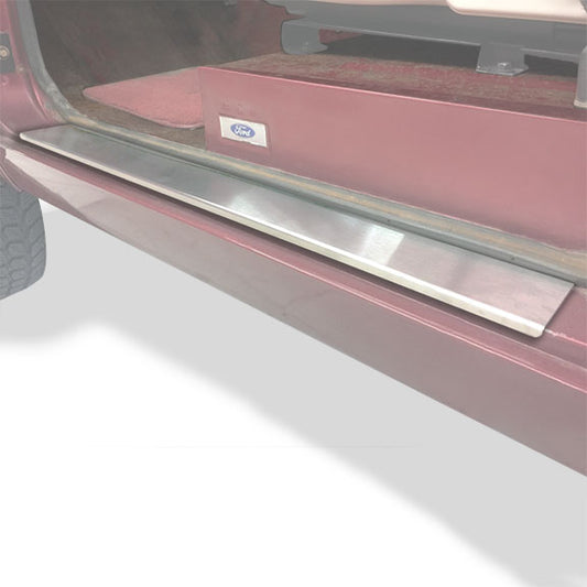 Stainless Steel Door Sill Plates, Pair, 66-77 Ford Bronco