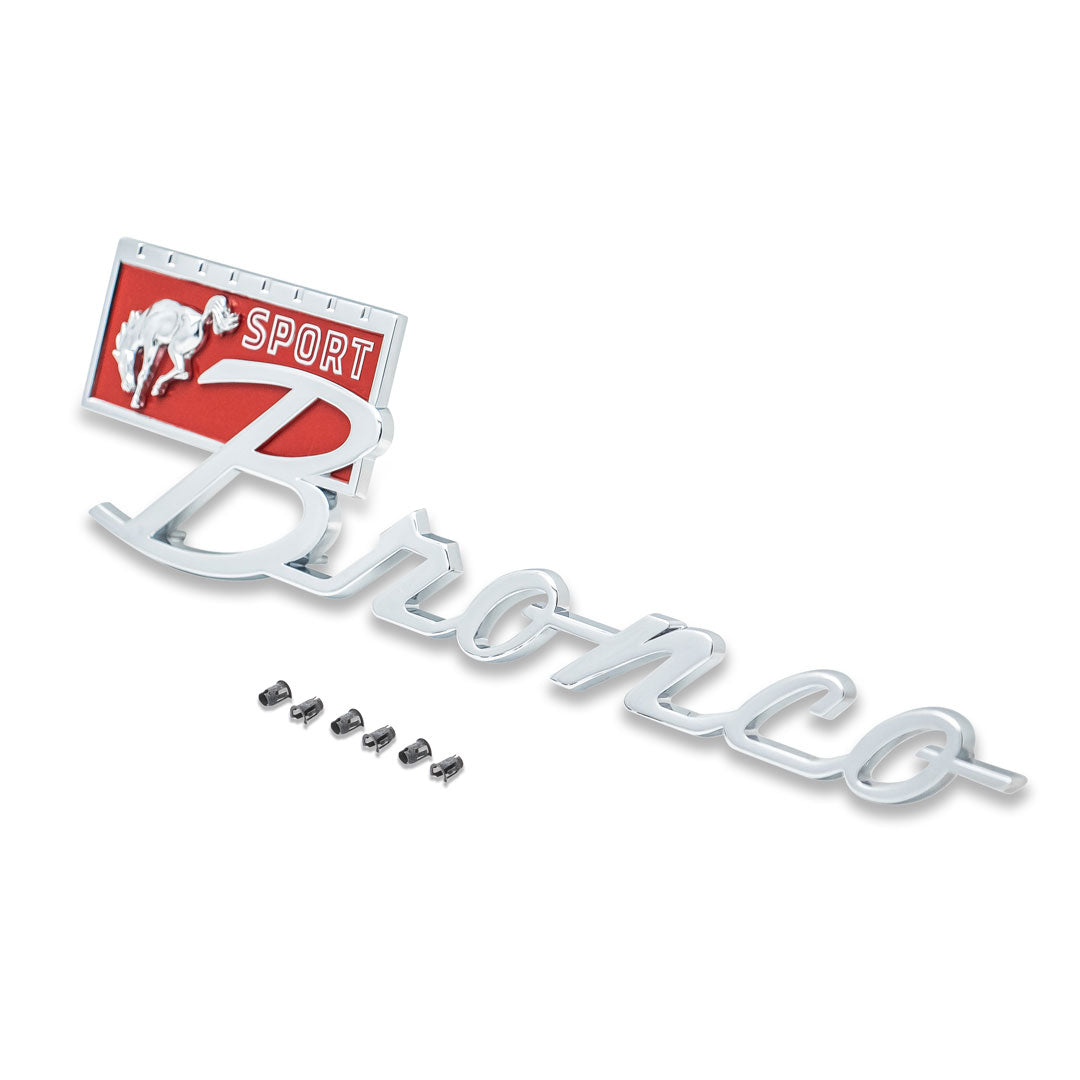 Chrome Bronco Sport Fender Emblem