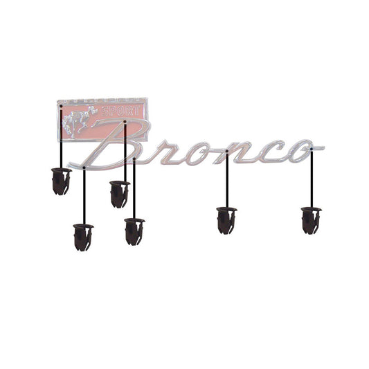 Bronco Sport Emblem Hardware Kit, 66-77 Ford Bronco