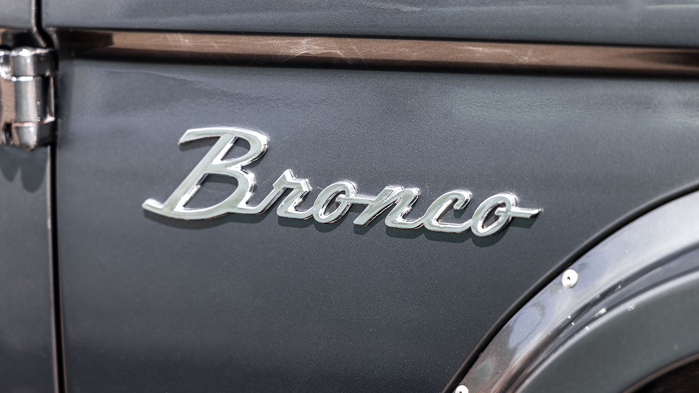 Bronco Script Fender Emblem, 1966-77 Ford Bronco