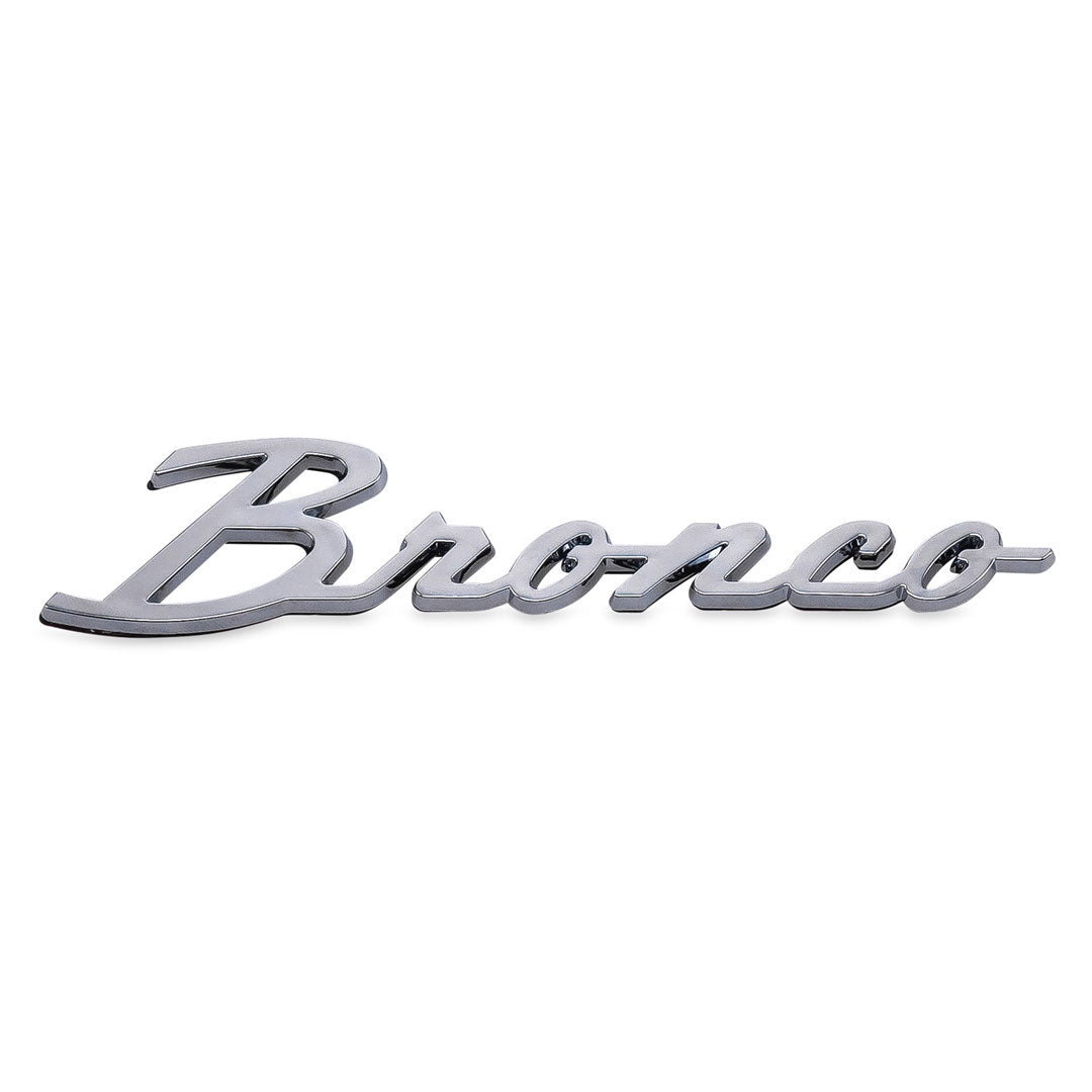 Bronco Script & Horse Emblem Set, Chrome, Adhesive-Backed
